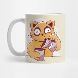 Cat drinking coffee Mug